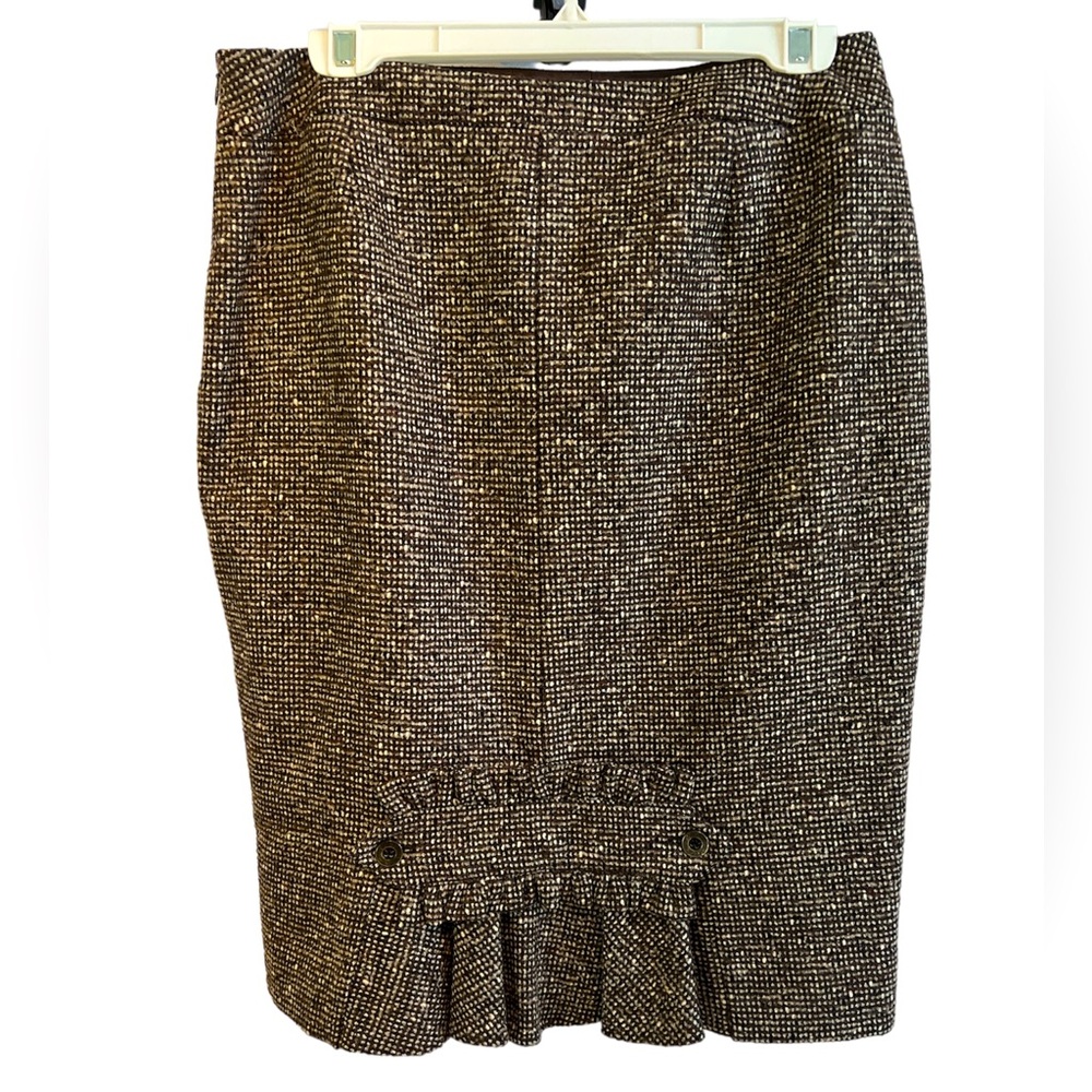 Tweed Pencil Skirt with Flare